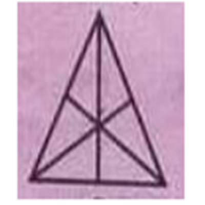 নিচের চিত্রে মোট কতটি ত্রিভুজ আছে?